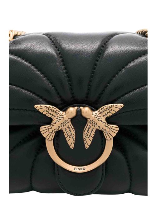 Borsa a tracolla piccola Love Bag Puff Butterfly in nappa Nero PINKO | 100039 A1EXZ99Q